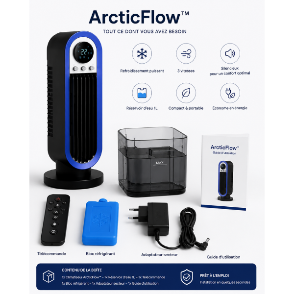 ArcticFlow™ — Refroidisseur d'air portable
